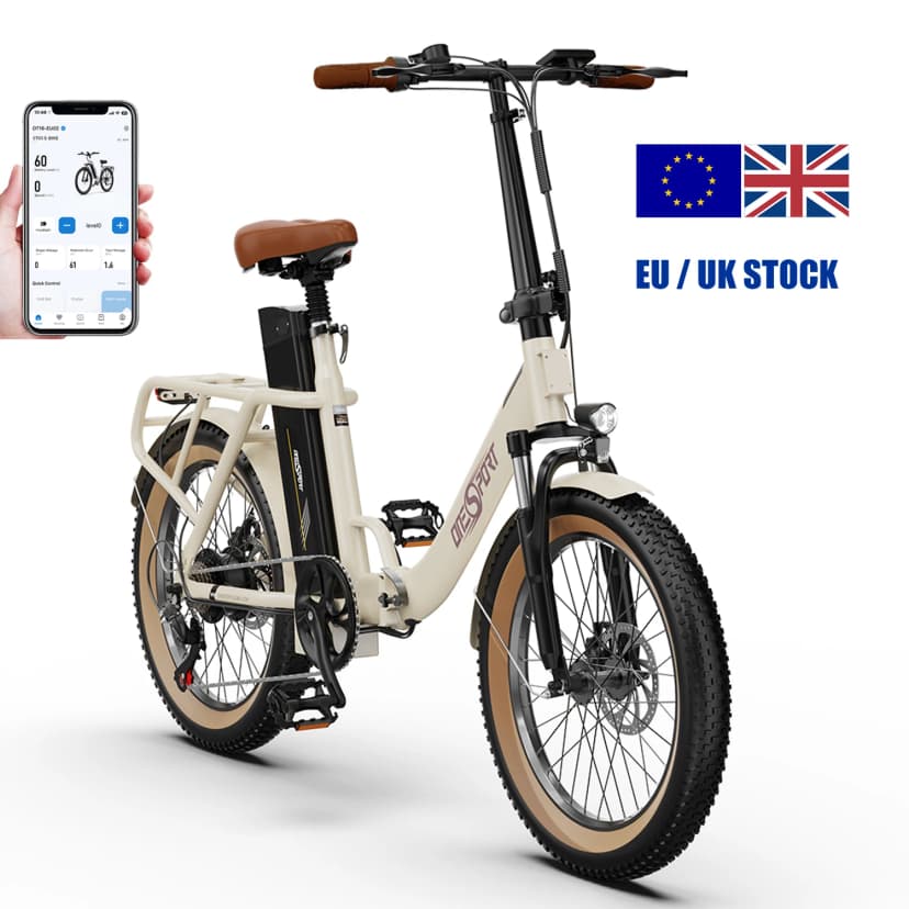 ONESPORT 250W Vikbar Elcykel med 48V Batteri - Frakt inom EU/Storbritannien