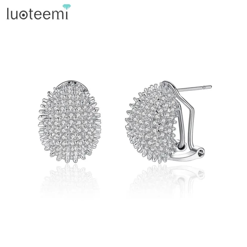 LUOTEEMI Färgglada CZ Örhängesstift - Trendiga Modesmycken