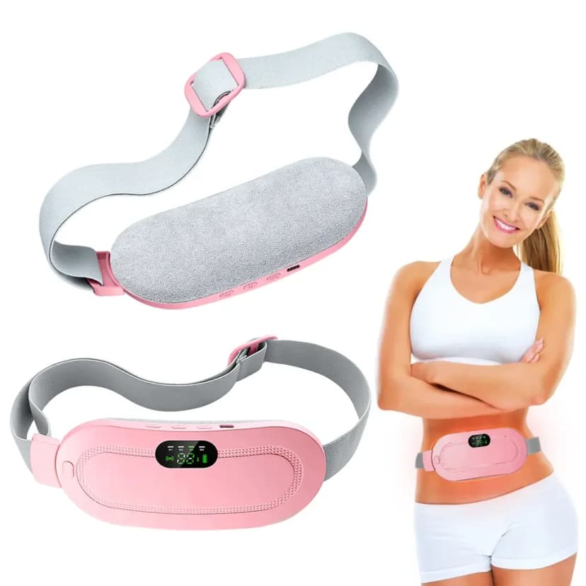 Värmebälte för livmodern – liten värmedyna för menstruation med LCD-skärm